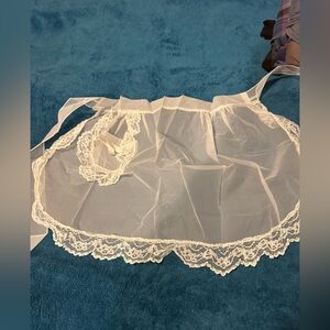 Vintage Elegant White Lace Apron